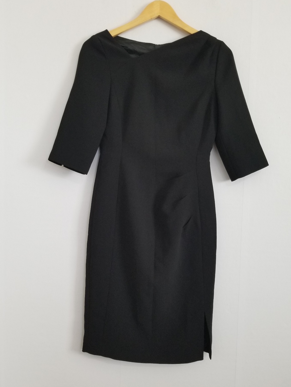 NWOT L.K. Bennett Black Mariana Sheath Midi Dress Size 4